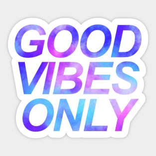 Watercolor Good Vibes Only Sticker